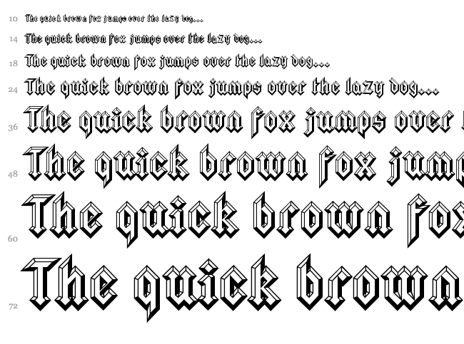 Squealer font waterfall